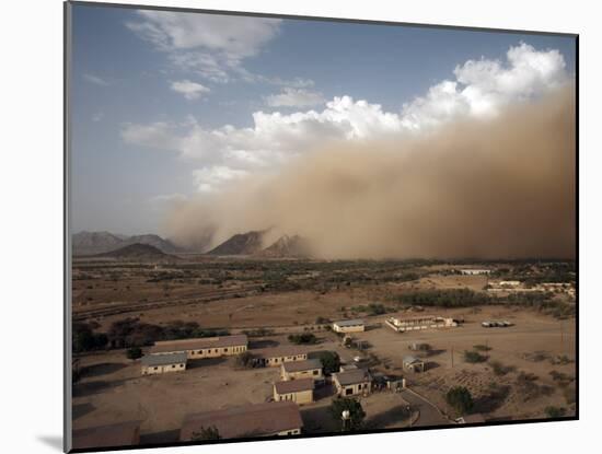 Sandstorm Approaches the Town of Teseney, Near the Sudanese Border, Eritrea, Africa-Mcconnell Andrew-Mounted Photographic Print