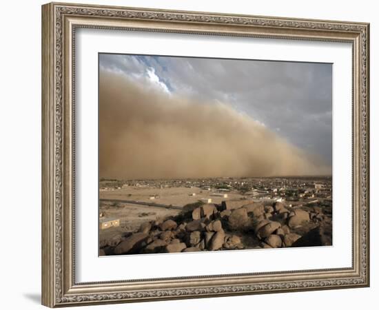 Sandstorm Approaches the Town of Teseney, Near the Sudanese Border, Eritrea, Africa-Mcconnell Andrew-Framed Photographic Print