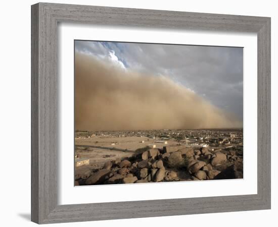 Sandstorm Approaches the Town of Teseney, Near the Sudanese Border, Eritrea, Africa-Mcconnell Andrew-Framed Photographic Print