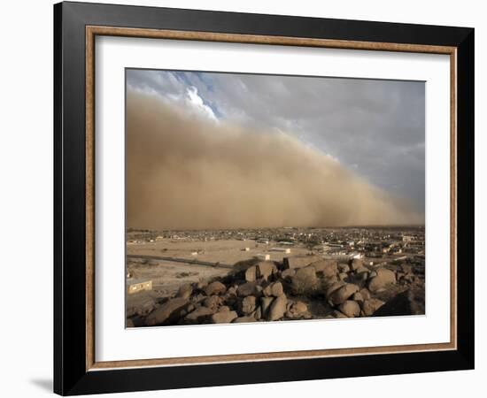 Sandstorm Approaches the Town of Teseney, Near the Sudanese Border, Eritrea, Africa-Mcconnell Andrew-Framed Photographic Print