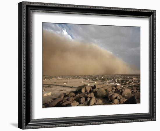 Sandstorm Approaches the Town of Teseney, Near the Sudanese Border, Eritrea, Africa-Mcconnell Andrew-Framed Photographic Print