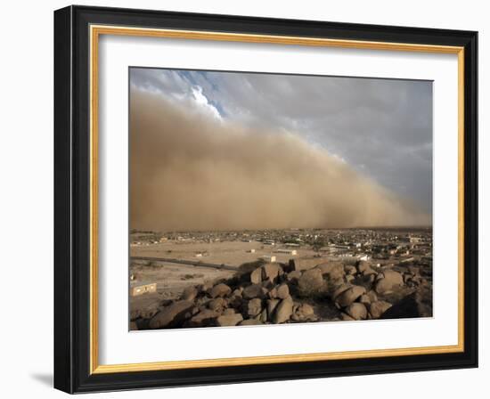 Sandstorm Approaches the Town of Teseney, Near the Sudanese Border, Eritrea, Africa-Mcconnell Andrew-Framed Photographic Print