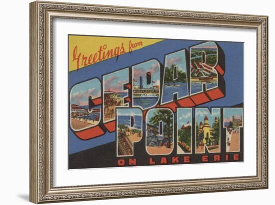 Sandusky, Ohio - Lake Erie-Lantern Press-Framed Art Print