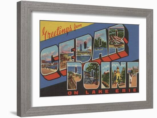 Sandusky, Ohio - Lake Erie-Lantern Press-Framed Art Print