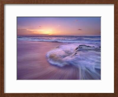 Sandy Beach At Sunset Oahu Hawaii Art Print Tim Fitzharris Art Com