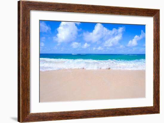 Sandy Beach Background-EllenSmile-Framed Photographic Print