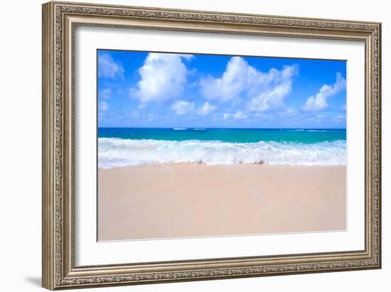 Sandy Beach Background-EllenSmile-Framed Photographic Print