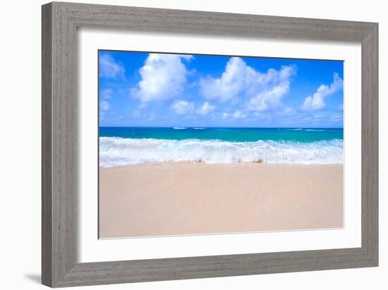 Sandy Beach Background-EllenSmile-Framed Photographic Print