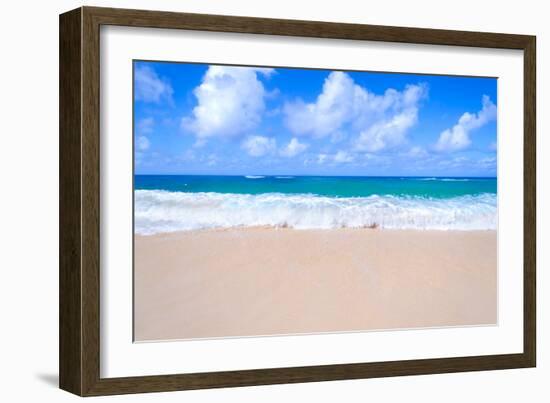 Sandy Beach Background-EllenSmile-Framed Photographic Print