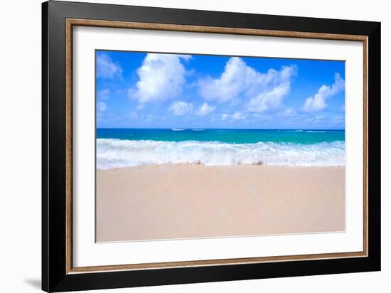 Sandy Beach Background-EllenSmile-Framed Photographic Print