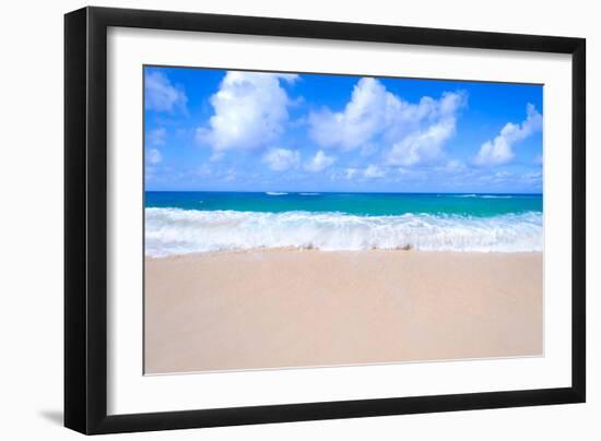 Sandy Beach Background-EllenSmile-Framed Photographic Print