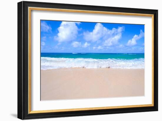 Sandy Beach Background-EllenSmile-Framed Photographic Print