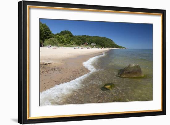 Sandy Beach in Summer, Stenshuvud National Park, Near Kivik, Skane, South Sweden, Sweden-Stuart Black-Framed Photographic Print