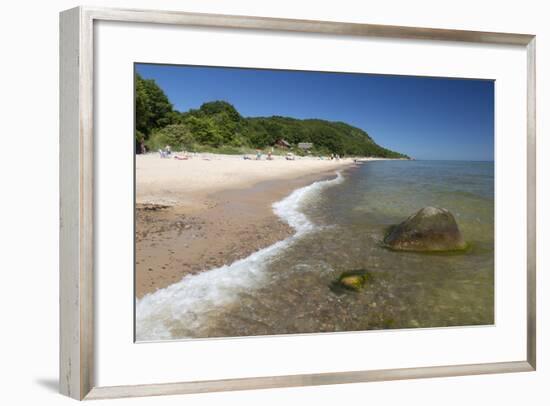 Sandy Beach in Summer, Stenshuvud National Park, Near Kivik, Skane, South Sweden, Sweden-Stuart Black-Framed Photographic Print