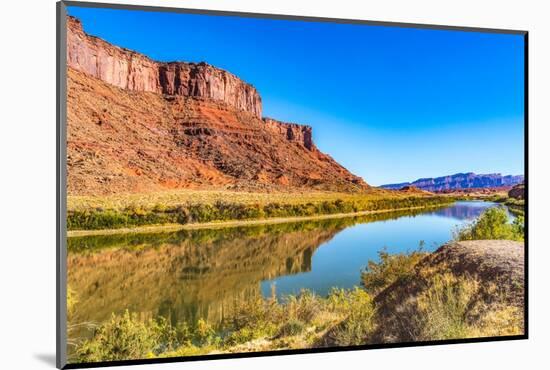 Sandy beach river access. Colorado River, Moab, Utah.-William Perry-Mounted Photographic Print