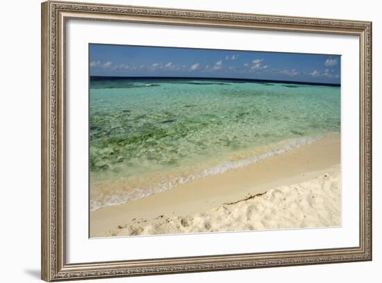 Sandy Beachfront View, Goff Caye, Belize-Cindy Miller Hopkins-Framed Photographic Print