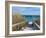 Sandy Boardwalk Path to a Snow White Beach on the Gulf of Mexico with Ripe Sea Oats in the Dunes-forestpath-Framed Photographic Print