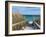 Sandy Boardwalk Path to a Snow White Beach on the Gulf of Mexico with Ripe Sea Oats in the Dunes-forestpath-Framed Photographic Print