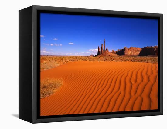 Sandy Landscape in Monument Valley-Robert Glusic-Framed Premier Image Canvas