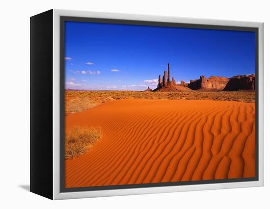 Sandy Landscape in Monument Valley-Robert Glusic-Framed Premier Image Canvas