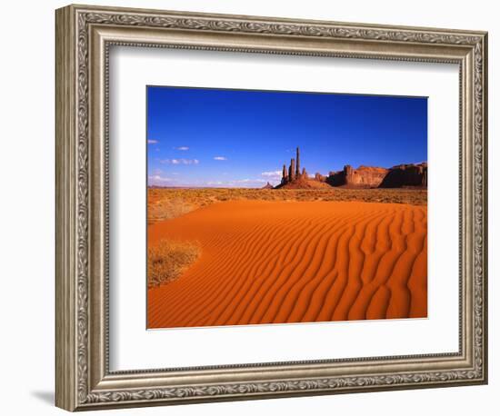 Sandy Landscape in Monument Valley-Robert Glusic-Framed Photographic Print