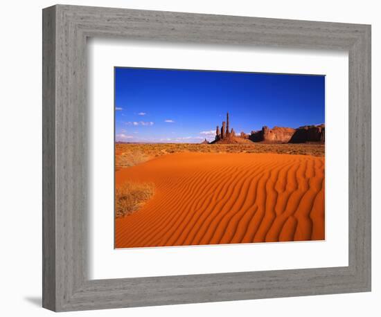 Sandy Landscape in Monument Valley-Robert Glusic-Framed Photographic Print