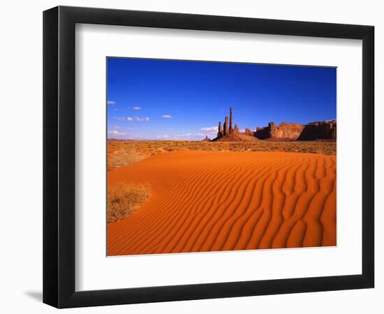 Sandy Landscape in Monument Valley-Robert Glusic-Framed Photographic Print