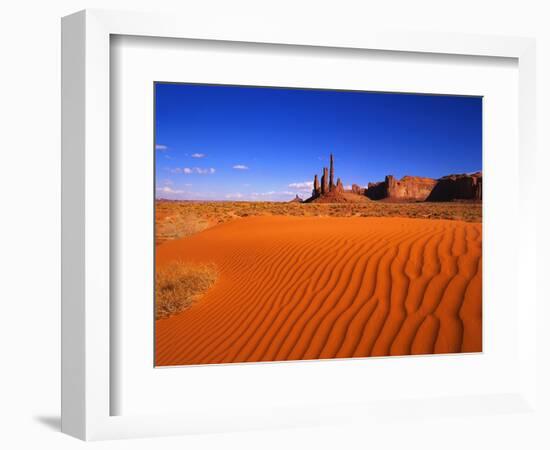 Sandy Landscape in Monument Valley-Robert Glusic-Framed Photographic Print