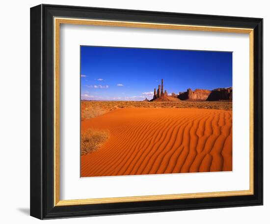 Sandy Landscape in Monument Valley-Robert Glusic-Framed Photographic Print