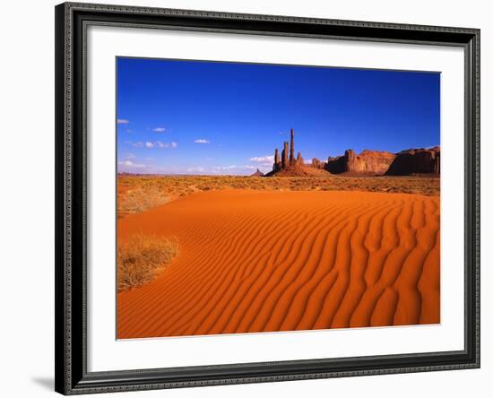 Sandy Landscape in Monument Valley-Robert Glusic-Framed Photographic Print