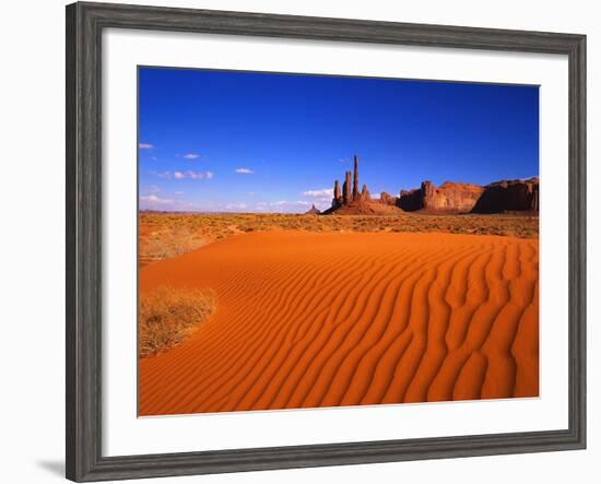 Sandy Landscape in Monument Valley-Robert Glusic-Framed Photographic Print