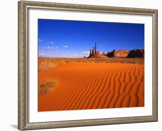 Sandy Landscape in Monument Valley-Robert Glusic-Framed Photographic Print