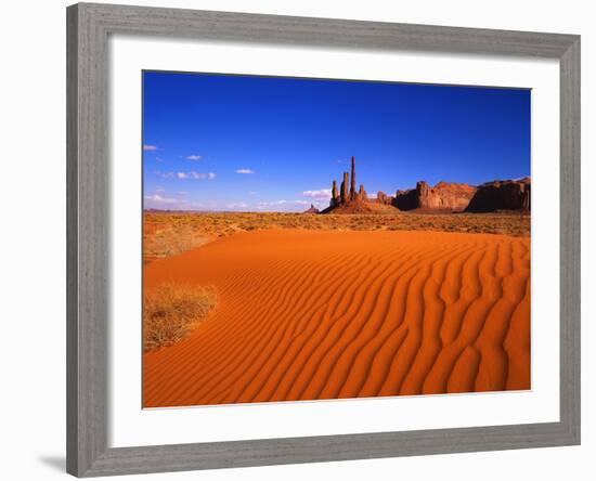 Sandy Landscape in Monument Valley-Robert Glusic-Framed Photographic Print