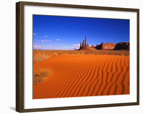 Sandy Landscape in Monument Valley-Robert Glusic-Framed Photographic Print