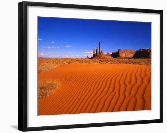 Sandy Landscape in Monument Valley-Robert Glusic-Framed Photographic Print