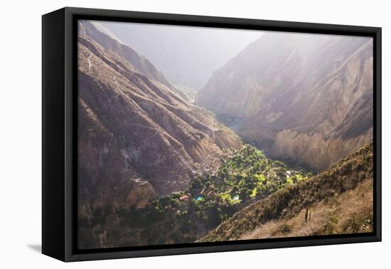 Sangalle Village at Sunset, Colca Canyon, Peru, South America-Matthew Williams-Ellis-Framed Premier Image Canvas