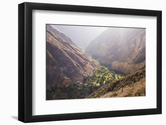 Sangalle Village at Sunset, Colca Canyon, Peru, South America-Matthew Williams-Ellis-Framed Photographic Print