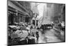 Sanitation Trucks Collecting Garbage-null-Mounted Photographic Print