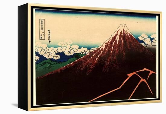 Sanka Hakuu-Katsushika Hokusai-Framed Premier Image Canvas