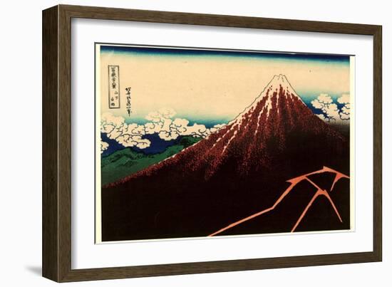 Sanka Hakuu-Katsushika Hokusai-Framed Giclee Print