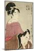 Sankatsu and Hanshichi, from the Series Fashionable Patterns in Utamaro Style, C.1798-99-Kitagawa Utamaro-Mounted Giclee Print