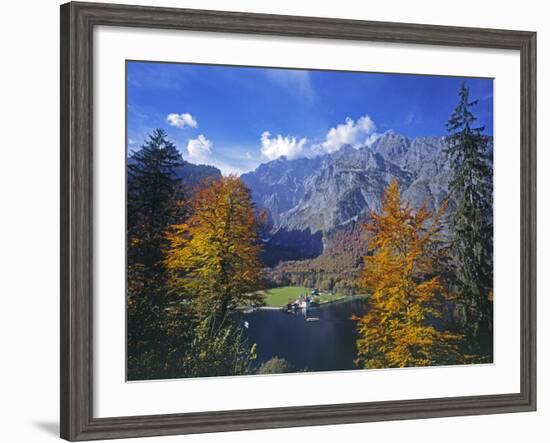 Sankt Bartholoma Church on Lake Konigssee-Walter Geiersperger-Framed Photographic Print