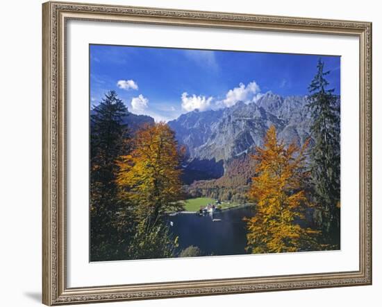 Sankt Bartholoma Church on Lake Konigssee-Walter Geiersperger-Framed Photographic Print