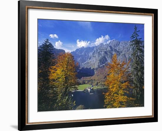 Sankt Bartholoma Church on Lake Konigssee-Walter Geiersperger-Framed Photographic Print