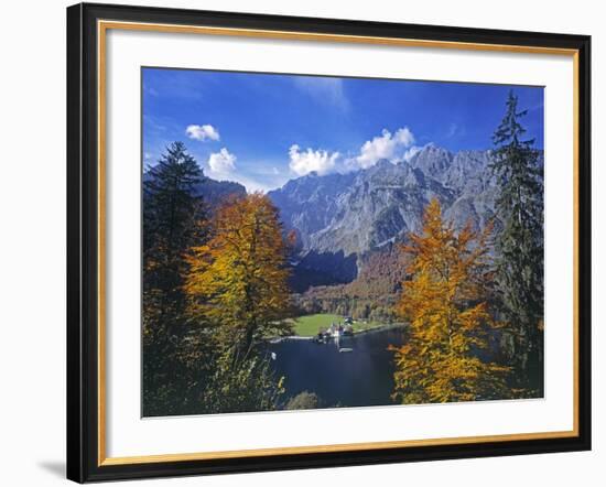 Sankt Bartholoma Church on Lake Konigssee-Walter Geiersperger-Framed Photographic Print