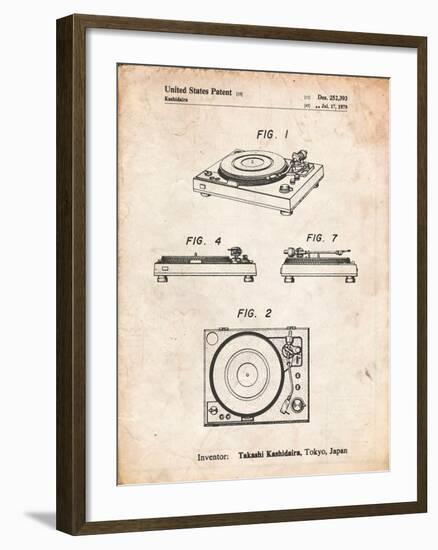 Sansui Turntable 1979 Patent-Cole Borders-Framed Art Print