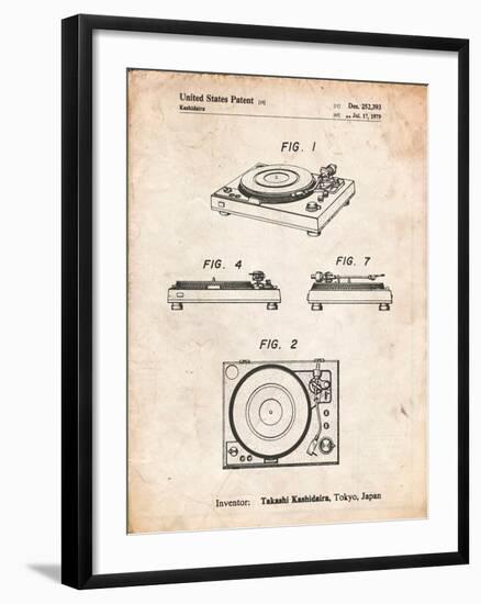 Sansui Turntable 1979 Patent-Cole Borders-Framed Art Print