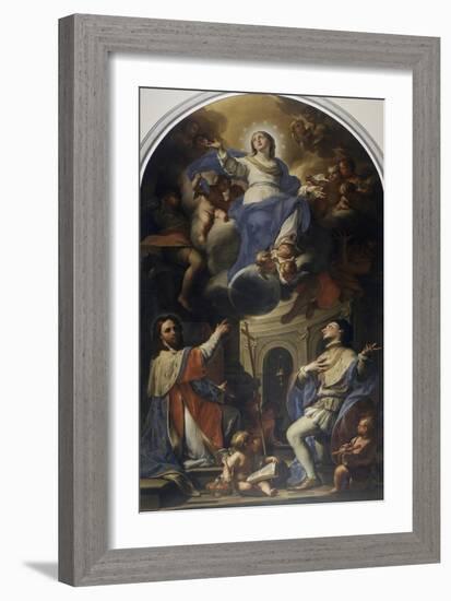 Sant'Amedeo and St Louis-Francesco Trevisani-Framed Giclee Print