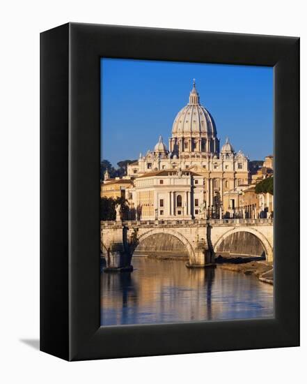 Sant'Angelo Bridge and St. Peter's Basilica-Sylvain Sonnet-Framed Premier Image Canvas