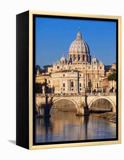 Sant'Angelo Bridge and St. Peter's Basilica-Sylvain Sonnet-Framed Premier Image Canvas